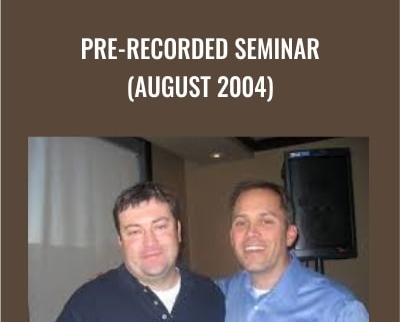 Pre-Recorded Seminar  - John Carter & Hubert Senters