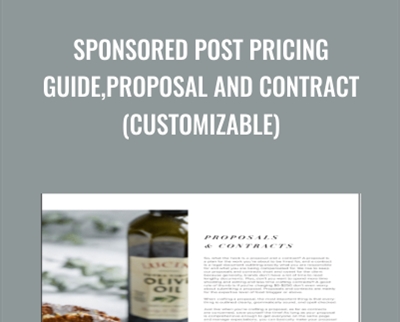Sponsored Post Pricing Guide, Proposal and Contract (Customizable)