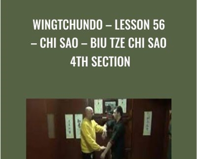 WingTchunDo – Lesson 56 – Chi Sao – Biu Tze Chi Sao 4th Section - Sifu Fernandez